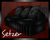 2 Pose B&G Striped Couch