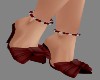!R! D Red Bow Anklet
