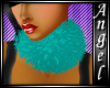 L$A Teal Fur Collar