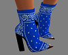 Blue Bandana Boots