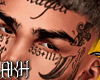 A| DAMAGED Face Tattoo