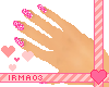 Pink glitter nails