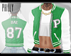 P. Varsity Jacket Green