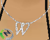 W Letter Necklace Name