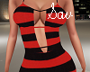 Red/Blk Stripe Romper