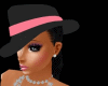 HAT  BLACK  ROSA