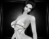 white bat pvc dress