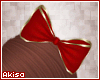 |A| Gold/Red Hair Bow 1