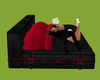 Red & Blk bed w/poses