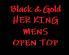BLACK&GOLD HER KING TOP