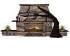 Rock Fireplace