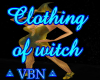 Clothing of witch green