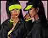 ❤ black & lime cap