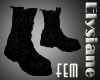 {E} Black Damask Boots F