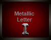Silver Metallic Letter I