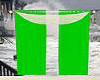 Green White Curtains