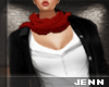 (JS) Sweater Scarf Red
