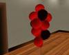 red and black balloons