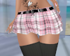Pink Plaid Ruffle Skirt
