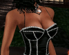 ! Blk White LeatherDress