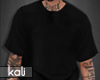 Black shirt with tattoos
