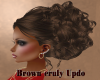 Brown cruly Updo