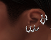 10 Hoop Silver Earrings