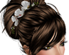 *T* Flower bun hair brn