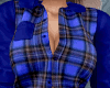 Plaid n Silk Shirt Blu