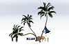Palm trees,bar n hammock