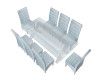 White Glass Dining Set