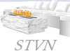 White Patio Fire Sofa