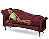 chaise 1 deep red