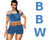 BBW Shorts and Crop Blue