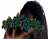 Blue Floral Head Wreath