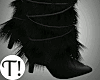 T! Fur Boots Black