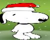 Snoopy Santa Clause Christmas Red White Hat Falling SNOW FUnny