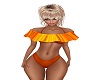 Frilly Bikini Orange