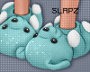 !!S Bear Slippers Teal L