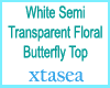Wht Floral Butterfly Top