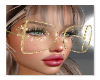 Oversized glasses - gold
