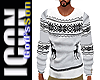 ICON  Grey&White Sweater
