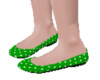 Green polka dots shoe