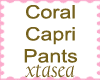 Coral Capri Pants