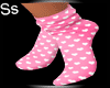 *Ss*Hearts pink socks!