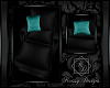 Couch w/Ottoman - Teal