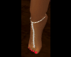 red toenail with chain
