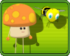 Orange Mushroom & Bumble Bee Pet