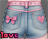 femboy pink denim shorts