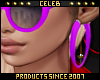 !© Neon Earrings Purple
